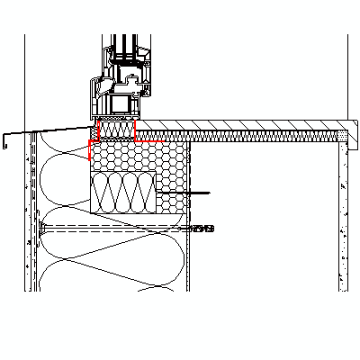 předsazená montáž okna - ostění - typ 3 profil 120 mm